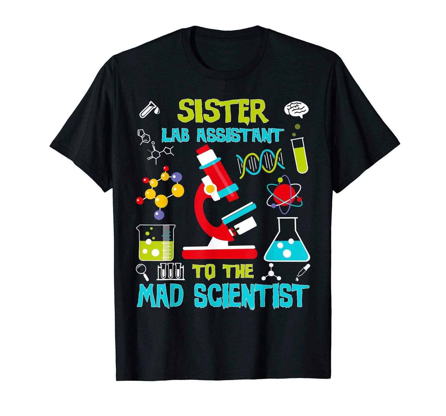 Sister Lab Assistant Mad Scientist Party T-Shirt Birthday, Science Birthday, Gift for Girls, Gift for Women, Scientist Themed Party, Science