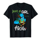 Just A Girl Who Loves Frogs, Cute Frog Shirt, Frog T Shirt, I Love Frogs, Cute Frog Hooodie, Gifts for Teen Girls, Frog Lover Gift, Frog Tee