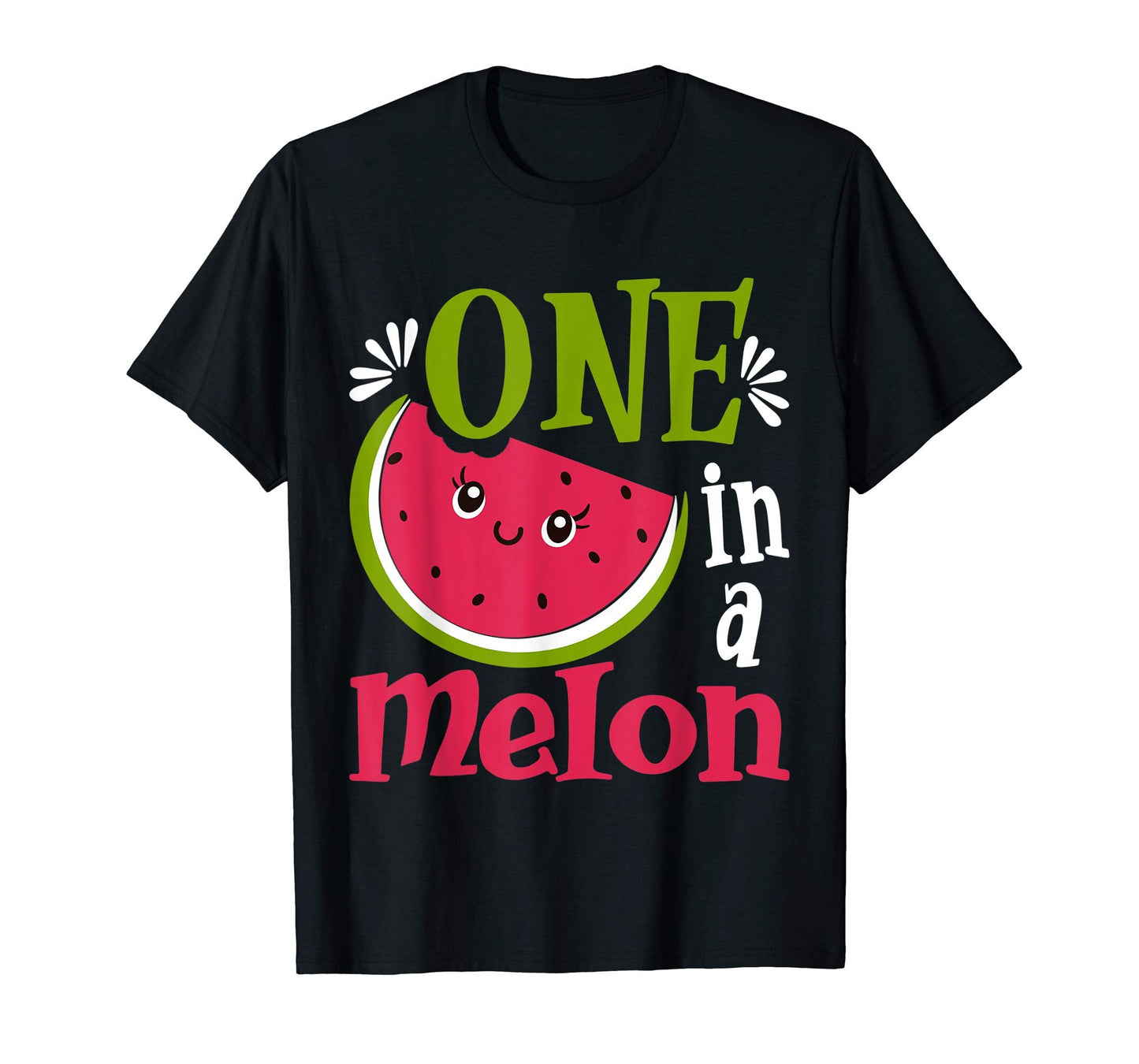 One In A Melon Watermelon Million Funny Pun Quote Design T-Shirt