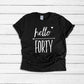 Hello Forty Shirt, 40th Birthday Gift, Funny Birthday T-Shirt for Women, Women Birthday Gift, Birthday Queen, Birthday for Her