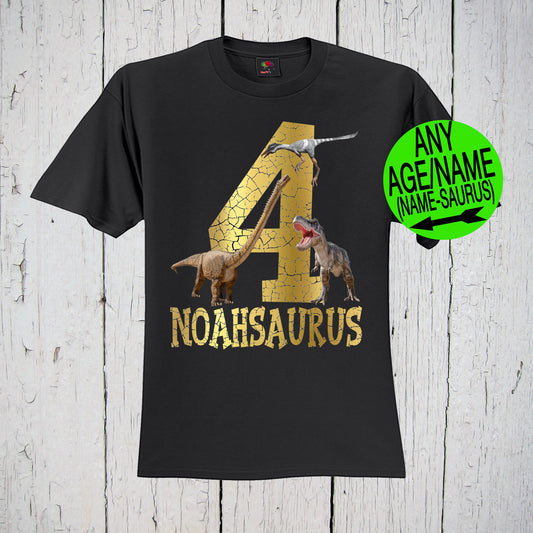 Dinosaur Birthday Shirt, Personalized Gifts, Kids Dinosaur, T Rex Shirt, 3rd Birthday Boy, Boys Dinosaur Shirt, Dinosaur T-Shirt, Dino Shirt