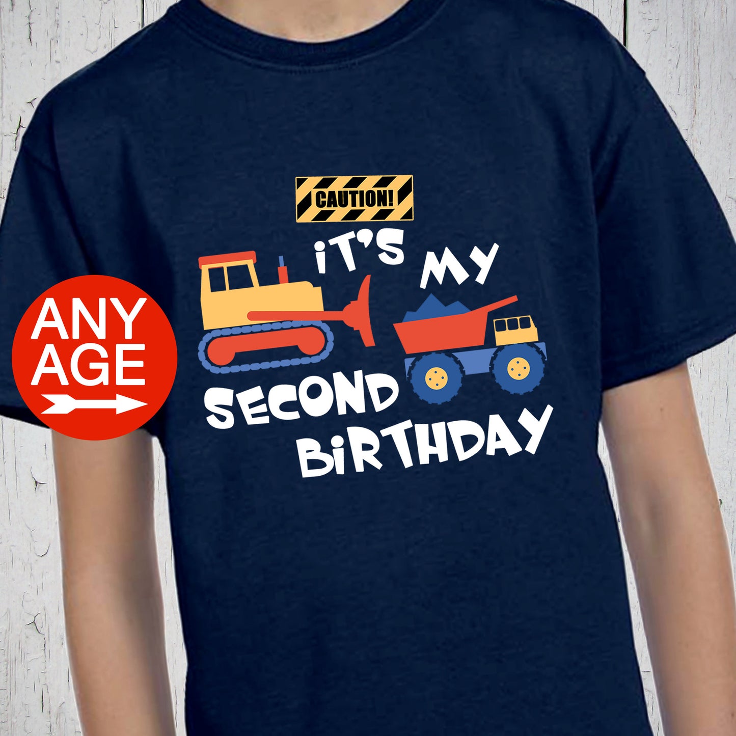 Construction Truck Birthday Shirt, 2nd Birthday Shirt, Construction Party, Construction Birthday Shirt, Construction Shirt, Excavator Shirt