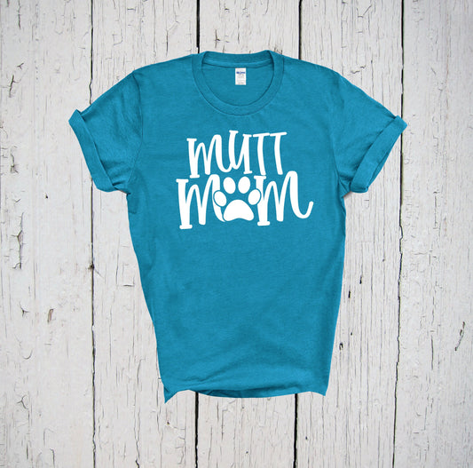 Mutt Mom Shirt, Boxer Mom Shirt, Adoption Shirt, Rescue Mom, Dog Mama Shirt, Fur Mom, Mutt Lover, Rescue Dog Mom, Mixed Dog Breed, Paw Print