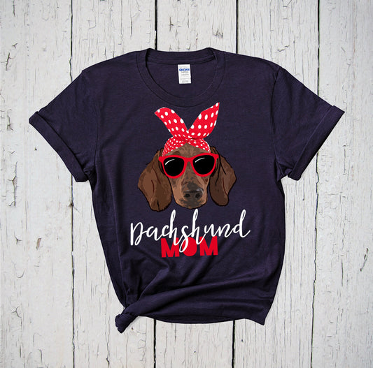 Dachshund Mom Shirt, Dachshund Art, Dachshund Mama, Dachshund Lover Gift, Doxie Shirt, Miniature Dachshund, Dachshund Gifts, Dachshund Shirt