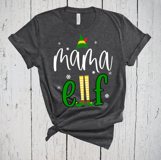 Mama Elf, Mom Shirt, Cute Christmas Shirt, Elf Shirts, Holiday Shirt, Elf Family Shirts, Elf Shirts Shirt, Personalized Elf, Elf Squad