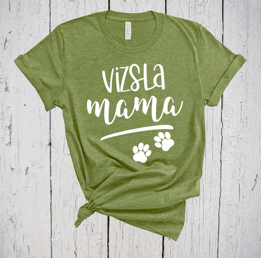 Vizsla Mama Shirt, Dog Mom Shirt, Paw Print Shirt, Dog Lover Shirt, Vizsla Art Shirt, Vizsla Dog Lover, Hungarian Vizsla Dog, Vizsla Dog Tee