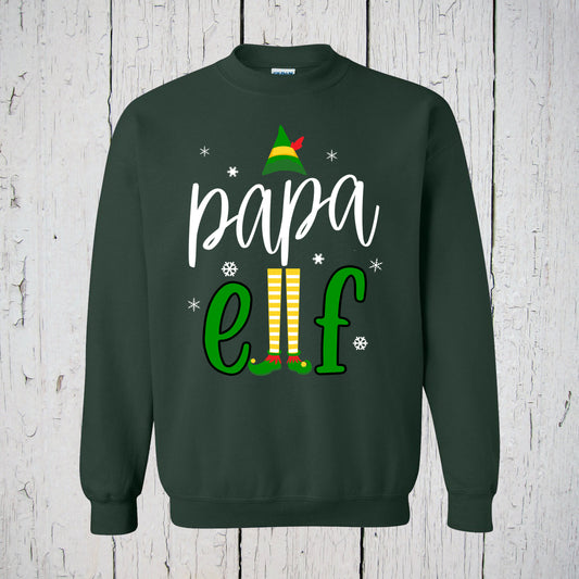 Papa Elf, Dad Sweatshirt, Cute Christmas Shirt, Elf Shirts, Holiday Shirt, Elf Family Shirts, Elf Shirts Shirt, Personalized Elf, Elf Squad