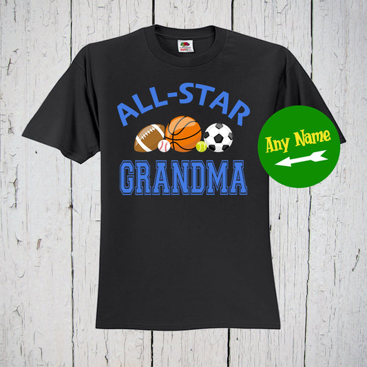 Sports Balls Family Birthday Shirt, Personalized Family Shirt, All Star Birthday, Customized Shirt for Mom Dad Grandma Grandpa, Birthday Boy