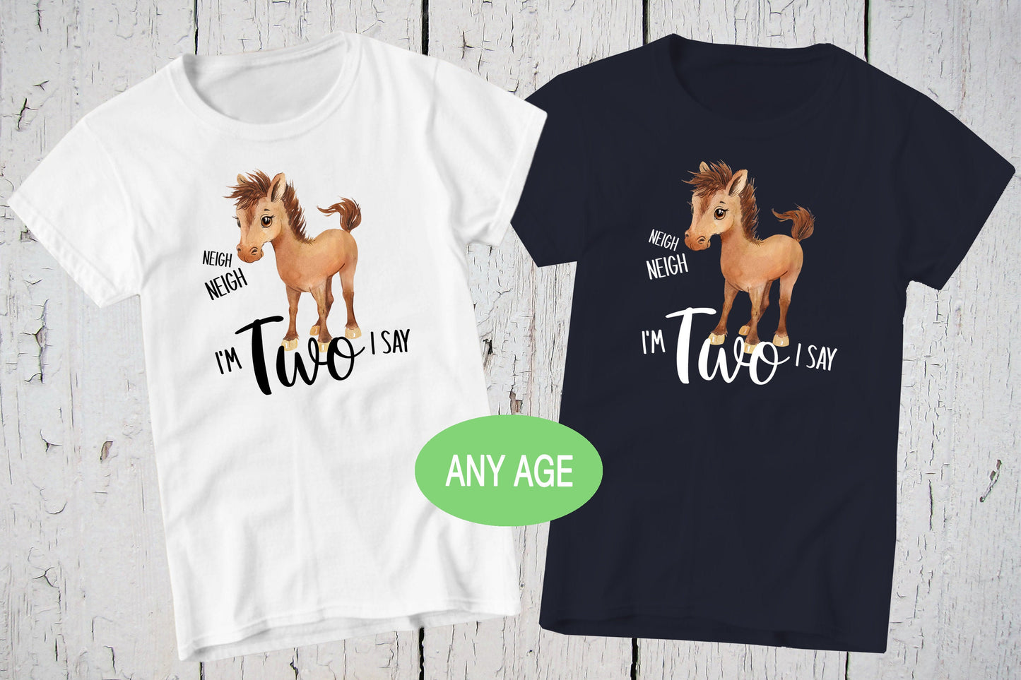 Neigh Neigh I'm Two, Horse Shirt, 2nd Birthday Shirt, Horse Birthday, Second Birthday, Girls Birthday Shirt, Farm Party, Horse Lover Gift