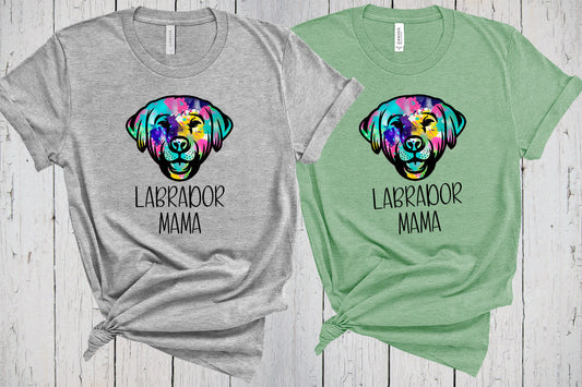 Labrador Mama Shirt, Fur Mama, Labrador Tshirt, Labrador Gift, Lab Mom, Boho Pup Tshirt Gift, Bohemian Style, Tie Dye Shirt, Retro Shirt Tee