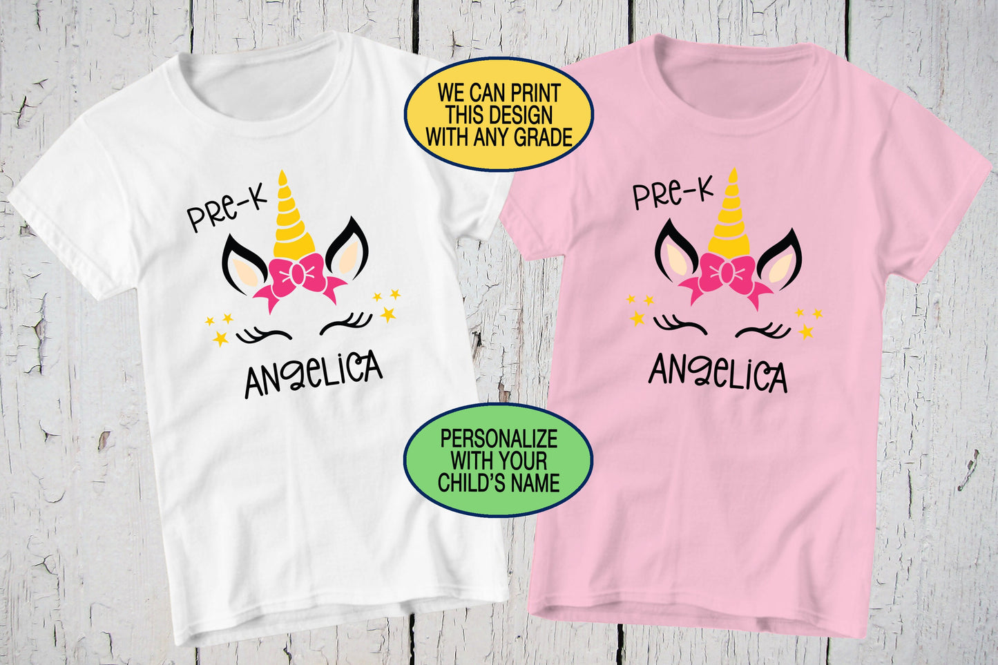 Back To School Shirt, Unicorn Shirt, Pre K Shirt, Personalized Shirt, School Shirt, Custom Shirt, Preschool T-Shirt, Pre Kindergarten Tee