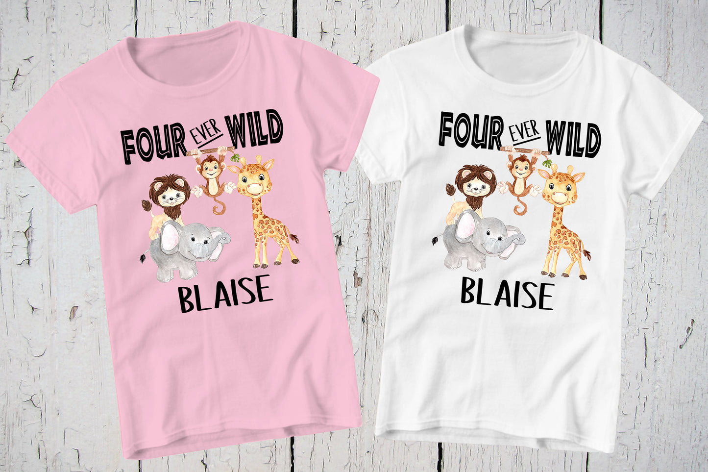 Four Ever Wild Shirt, 4ever Wild, Wild Birthday, Wild One Birthday, Personalized Shirt, 4th Birthday, Zoo Birthday, Safari Jungle Animals