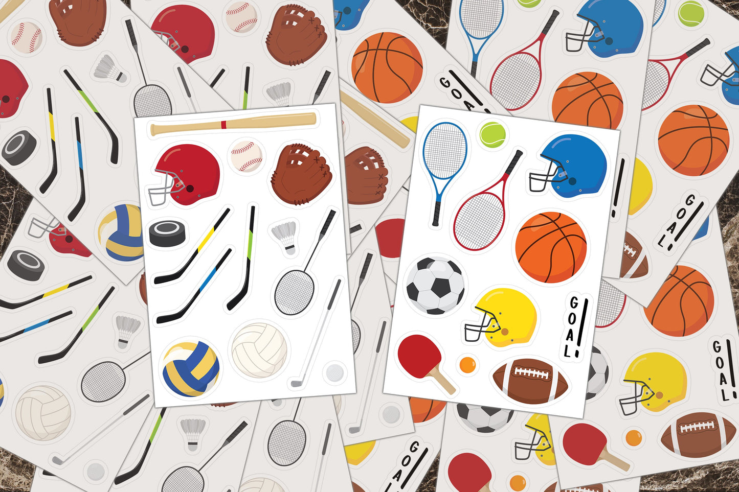 Sticker Sheets, Sports Icon Stickers, Activity Book, Scrapbook Stickers, Basketball Sticker, Planner Stickers, Hockey Golf Volleyball Decal