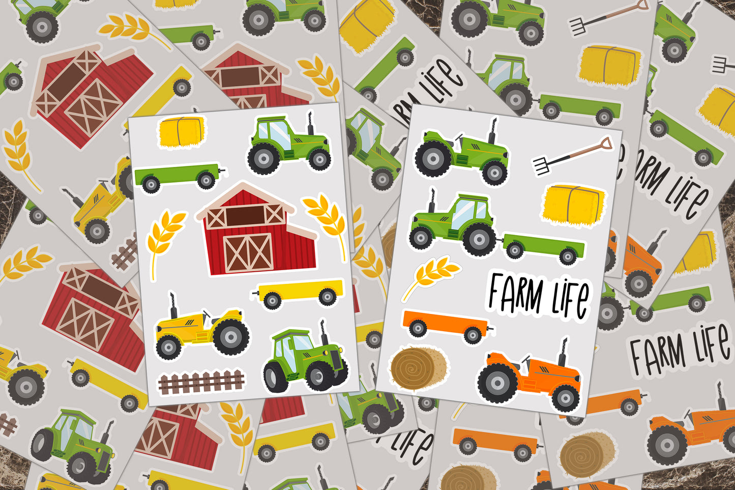 Sticker Sheets, Tractor Stickers, Vinyl Decal, Activity Book Decals, Barn Sticker, Birthday Party Favor, Tractor Trailers, Farm Stickers