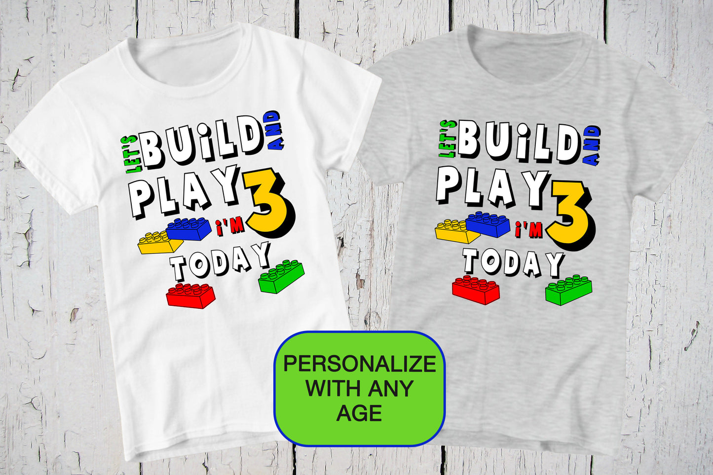 Building Block Shirt, Boys Birthday Shirt, Let's Build And Play, Toddler Shirt, Toy Blocks, Building Bricks, Blocks Birthday, Block Master