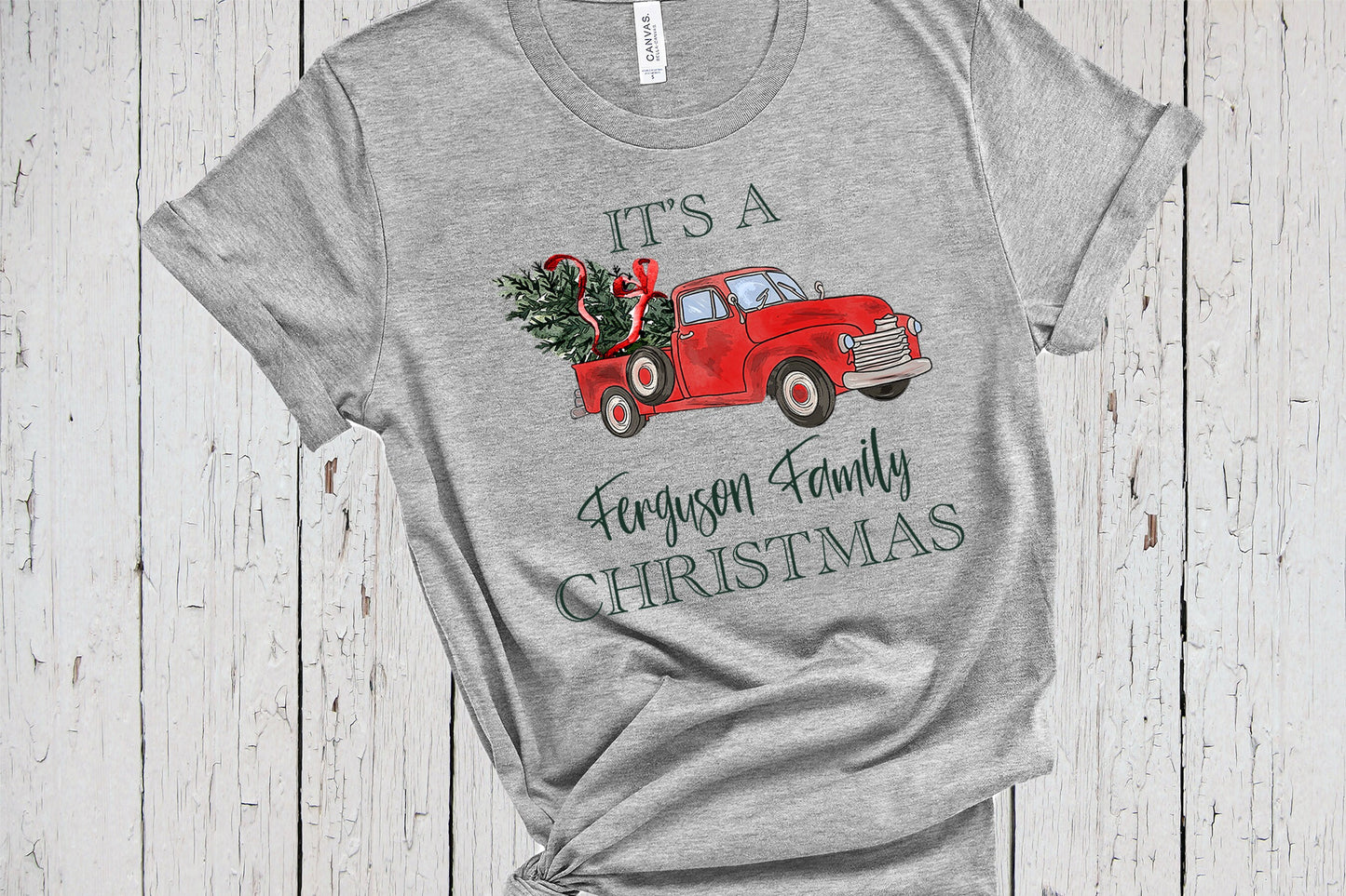 Red Vintage Truck Family Shirts, Christmas Shirts, Christmas Tee, Family Vacation, Christmas Tree Shirt, Group Shirts, Personalized Shirt