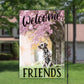 Welcome Friends, Dalmatian Print, Garden Flags for Dog Lovers, Garden Decoration, House Flags, Garden Decor, Garden Party Flag, Mother's Day