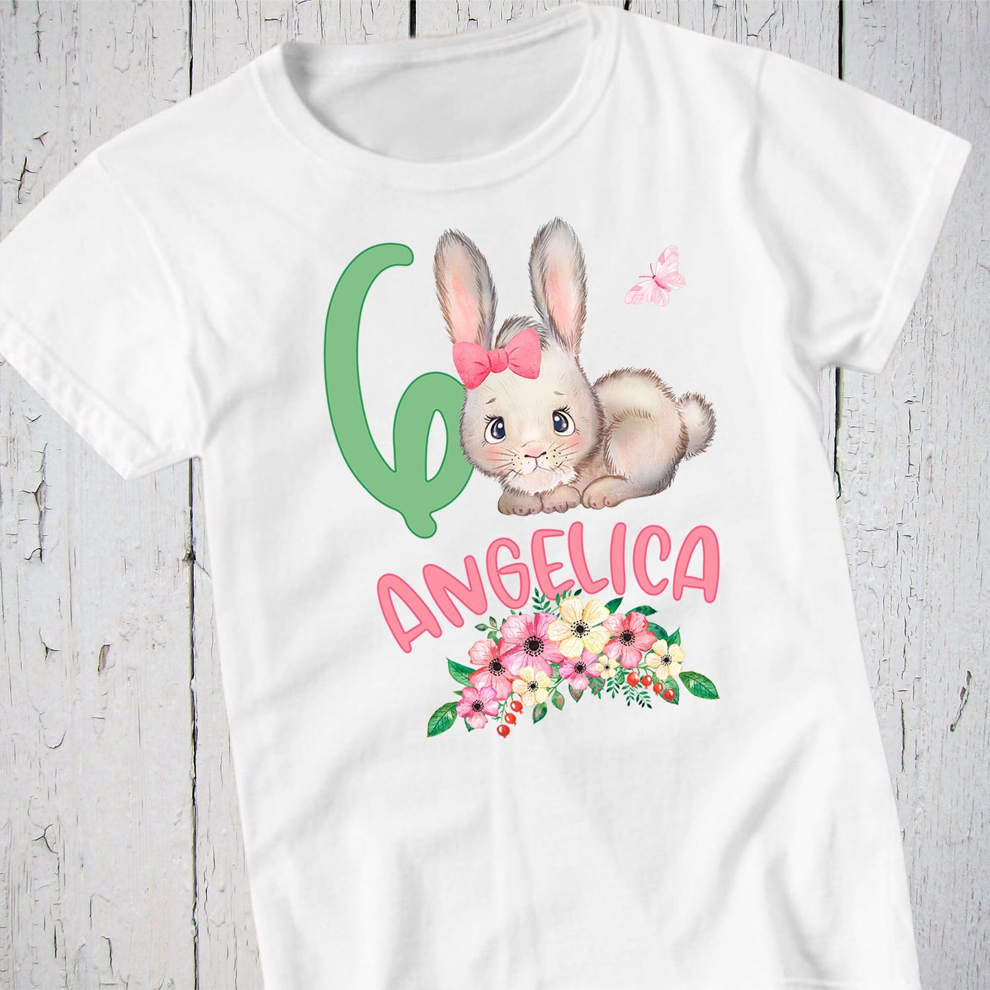 Rabbit Shirt, Girls Bunny Shirt, Personalized Shirt, 1st Birthday Outfit, Farm Birthday Shirt, 4th Birthday Girl, Toddler Shirts, Rabbit Tee