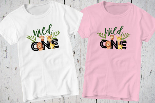 Wild One Birthday, Safari Birthday, Wild One Party, Boho 1st Birthday Outfit, Wild Animals, Monkey Lion Giraffe, Zoo Shirt, Zoo Animals Tee