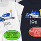 Semi Truck, Big Rig, Personalized Boys Birthday Shirt, Tractor Trailer, Articulated Lorry, Trucking Rig, Truck Driver, Trucker T-shirt