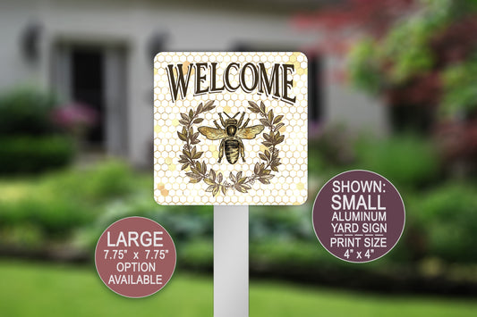 Bee Welcome Sign, Porch Signs, Home Sign, Summer Garden Art, Farm Signs, Bee Party, Metal Welcome Sign, Bumble Bee Decoration, Bee Shower