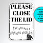 Bathroom Sign, Rottweiler Gifts, Please Close The Lid, The Dog Has A Drinking Problem, Funny Dog Signs, Metal Wall Art, Bathroom Wall Decor