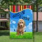 Welcome Waggin Dog Garden Flag, Golden Doodle, Goldendoodle Dog, Labradoodle Mom, House Flag, Outdoor Flag, Summer Garden Flag, Dog Owner