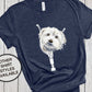 Peeking Dog, Zipper Shirt, Havanese Gifts, Maltese Dog, Maltipoo Gift, Peek A Boo Shirt, Dog Lover Sweatshirt, Funny T Shirt, Dog Dad Hoodie