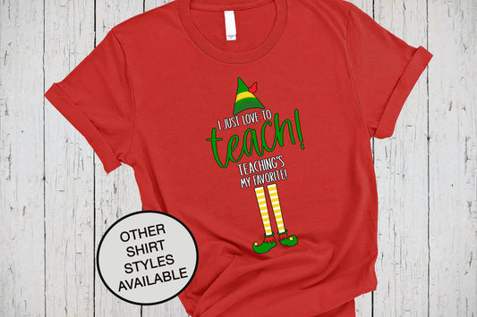 Teacher Elf Shirt, Best Teacher Gift, Elf Christmas Shirt, Funny Teacher, Preschool Teacher, Art Teacher, English Teacher Appreciation Gift