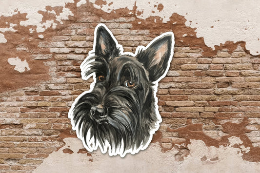 Scottish Terrier Dog Sticker, Small Dog Sticker, Gift for Mom, Cute Dog Sticker, Dog Mom Sticker, Computer Stickers, Planner Sticker Decal