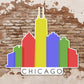 Chicago Skyline Vinyl Decal Sticker, Phone Sticker, Journal Stickers, Art Sticker Labels, Computer Stickers, Chicago Decal, Chicago Gifts