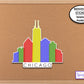 Chicago Skyline Vinyl Decal Sticker, Phone Sticker, Journal Stickers, Art Sticker Labels, Computer Stickers, Chicago Decal, Chicago Gifts