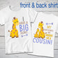 I Have A Big Secret, New Cousin Shirt, Giraffe Shirt, Pregnancy Announce, Baby Shower Gift, Best Aunt Gift for Nephew, Gender Reveal Tshirt