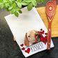 Vizsla Dog Kisses Valentines Day Gift for Mom, Vizsla Mom Valentine Gift, Hearts Dish Towel, Valentines Dog, Vizsla Dad Kitchen Tea Towel