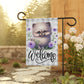 Long-Haired Chihuahua Welcome Garden Flag, Spring Garden Flag, Dog Lover Gift House Flag, Outdoor Flag, Dog Mom Dog Dad Porch Welcome Sign