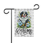 Bernese Dog Welcome Garden Flag, Spring Garden Flag, Dog Lover Gift House Flag, Outdoor Flag, Berner Dog Mom, Dog Dad Porch Welcome Sign