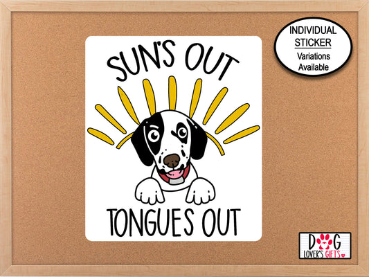 Sun's Out Tongues Out Die Cut Stickers, Cute Dog Mom Sticker, Junk Journal Stickers, Dog Owner Gift Decals, Dog Sticker, Planner Stickers