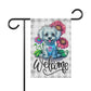 Maltipoo Poodle Dog Welcome Garden Flag, Spring Garden Flag, Dog Lover Gift House Flag, Outdoor Flag, Dog Mom, Dog Dad Porch Welcome Sign