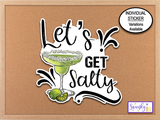 Lets Get Salty Phone Sticker, Bridal Stickers, Planner Stickers, Laptop Stickers, Margarita Sticker, Desert Sticker, Bridesmaid Stickers