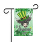 Highland Cow St Patricks Day Welcome Garden Flag, Let The Shenanigans Begin St Patrick's Day Funny Garden Flag, Irish Farmhouse House Flags