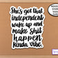 Independent Make Sh*t Happen Phone Sticker, Planner Stickers, Affirmation Sticker, Laptop Stickers, Journaling Sticker, Self Care Sticker