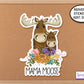 Mama Moose Camping Sticker Decal, Water Bottle Sticker, Planner Sticker, Nature Sticker, Mom Sticker, Woodland Animals Sticker, Mommy and Me