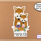 Mama Fox Camping Sticker Decal, Water Bottle Sticker, Planner Sticker, Nature Sticker, Mom Sticker, Woodland Animals Sticker, Mommy and Me