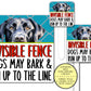 Black Lab Dog Invisible Fence Sign, Outdoor Sign, Dog Dad Gift Porch Sign, Beware Dog Owner Warning Sign, Labrador Retriever Dog Fence Sign