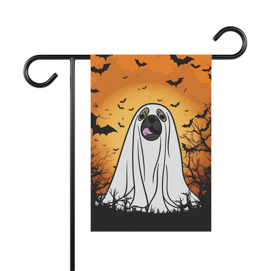 Ghost Dog Outdoor Halloween Yard Decor, Halloween House Dog Owner Gift, Halloween Dog Dad Gift, Halloween Garden Flag, Halloween Banner Gift