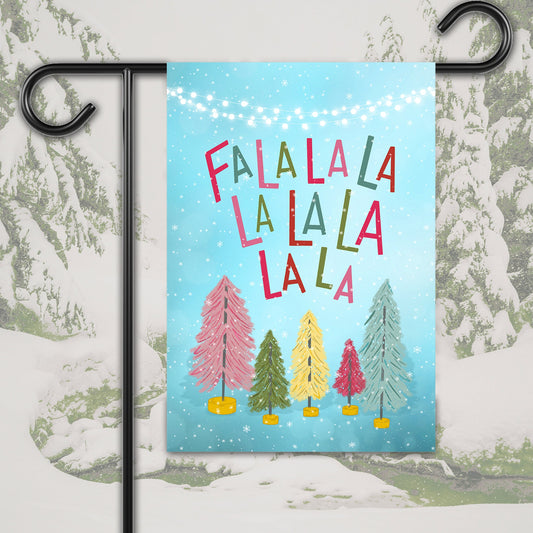 Fa La La Christmas Trees Holiday Garden Flag, Christmas Party Decor, Christmas Lights, Country Christmas Sign, Christmas Banner, Xmas Gift