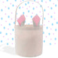 Girl Dinosaur Personalized Easter Basket, Easter Pail, Cute Bunny Ears Easter Gift Basket, Dino Easter Egg Hunt, Custom Dinosaur Lover Gift
